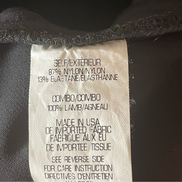 Theory Lamb Leather Trim Black Ponte Riding Leggings Pant - Picture 14 of 14